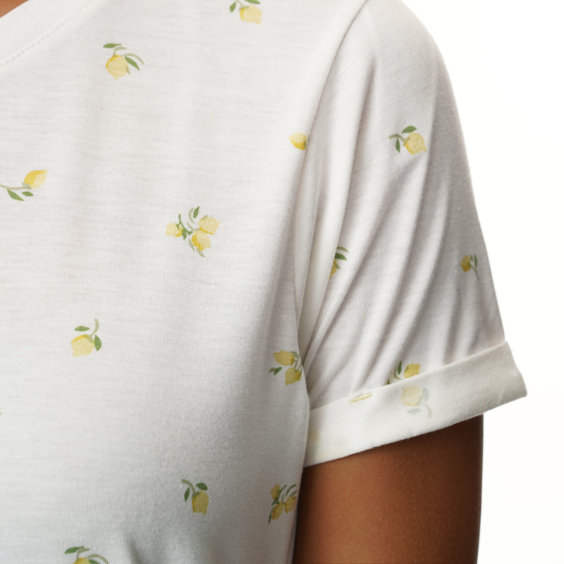 Dames slaapshirt met citroenmotieven