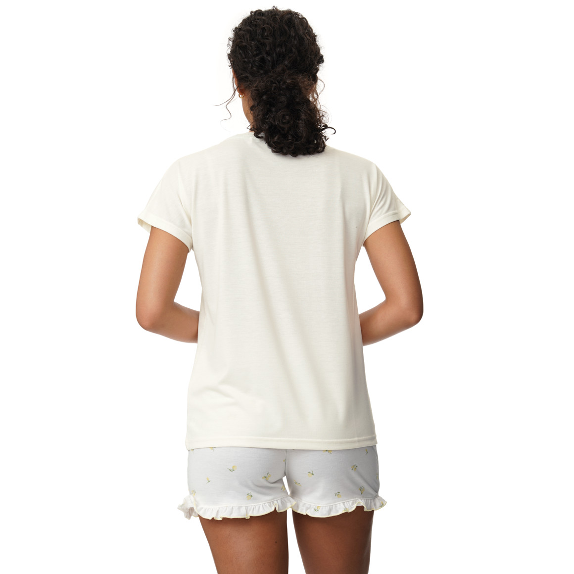 Damen Schlafshirt mit Zitronen-Print