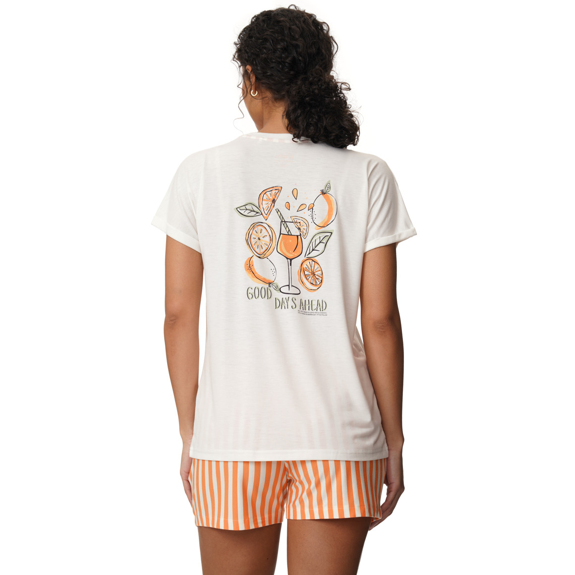 Damen Shorty mit Cocktail-Print