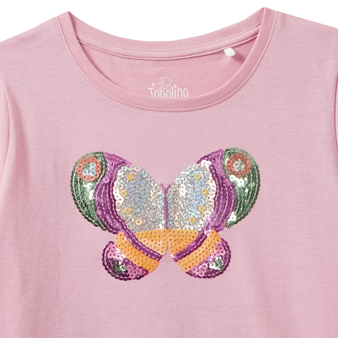 Mädchen T-Shirt mit Pailletten