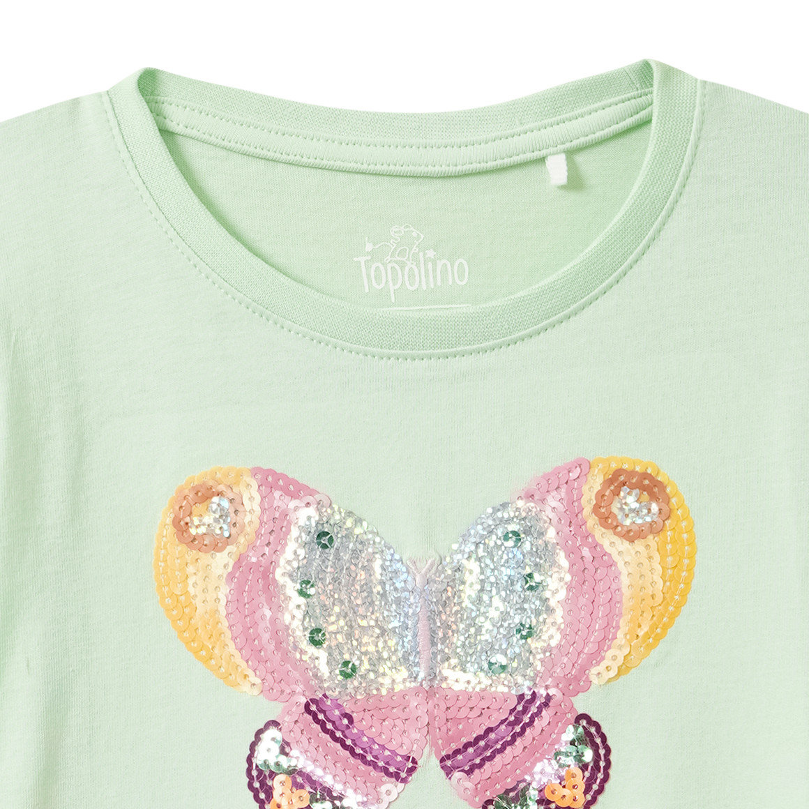 Mädchen T-Shirt mit Pailletten