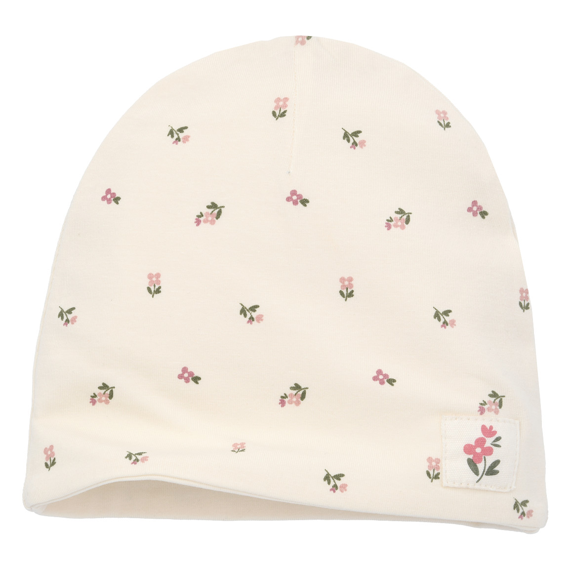 Baby Mütze mit Blümchen