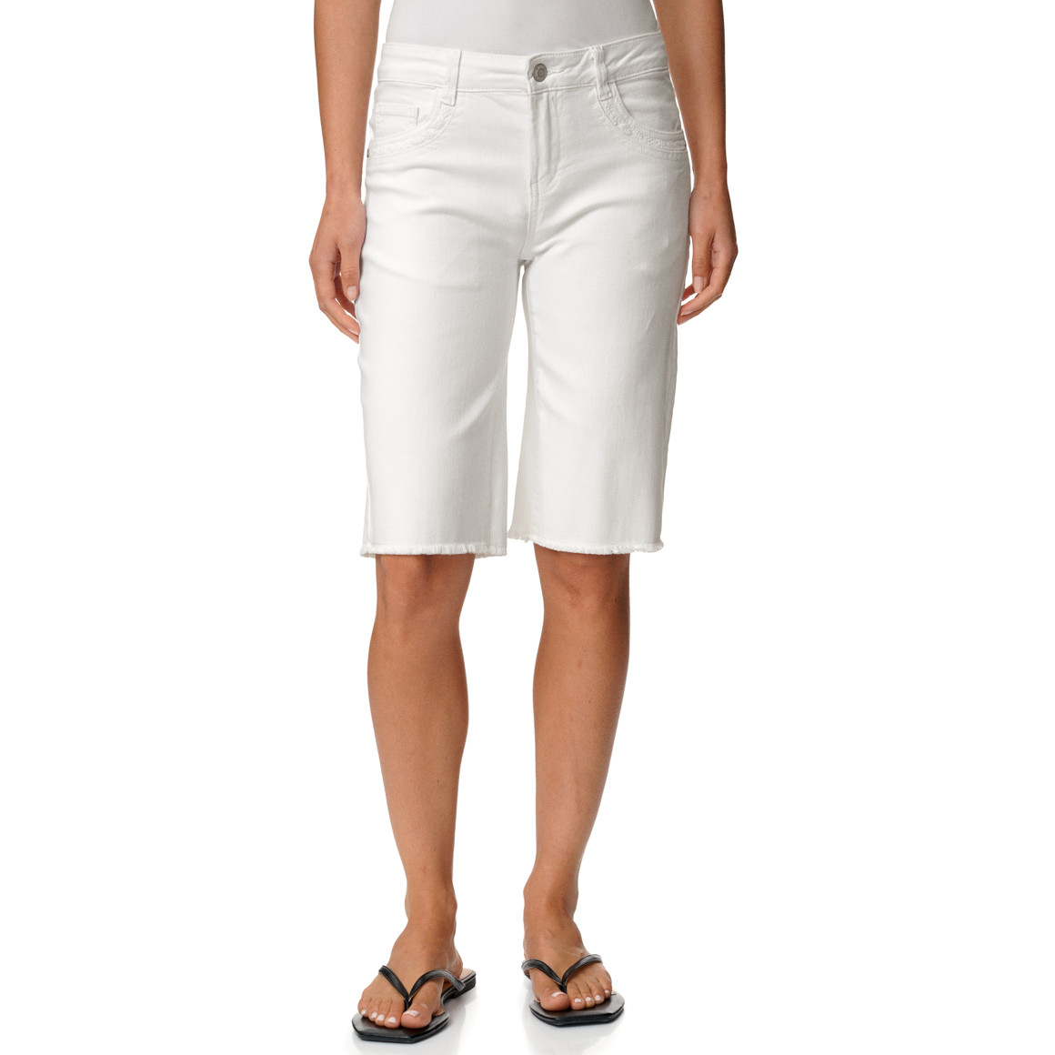Damen Jeansshorts mit Knopf