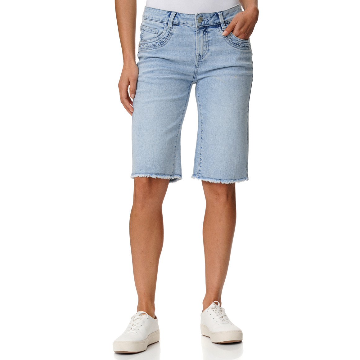 Damen Jeansshorts mit Knopf