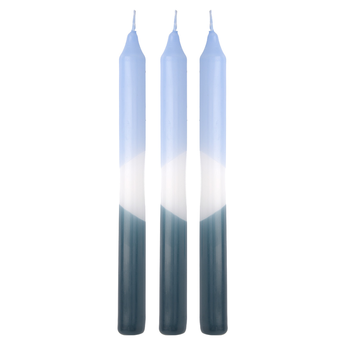 3 Stabkerzen in bunten Farben