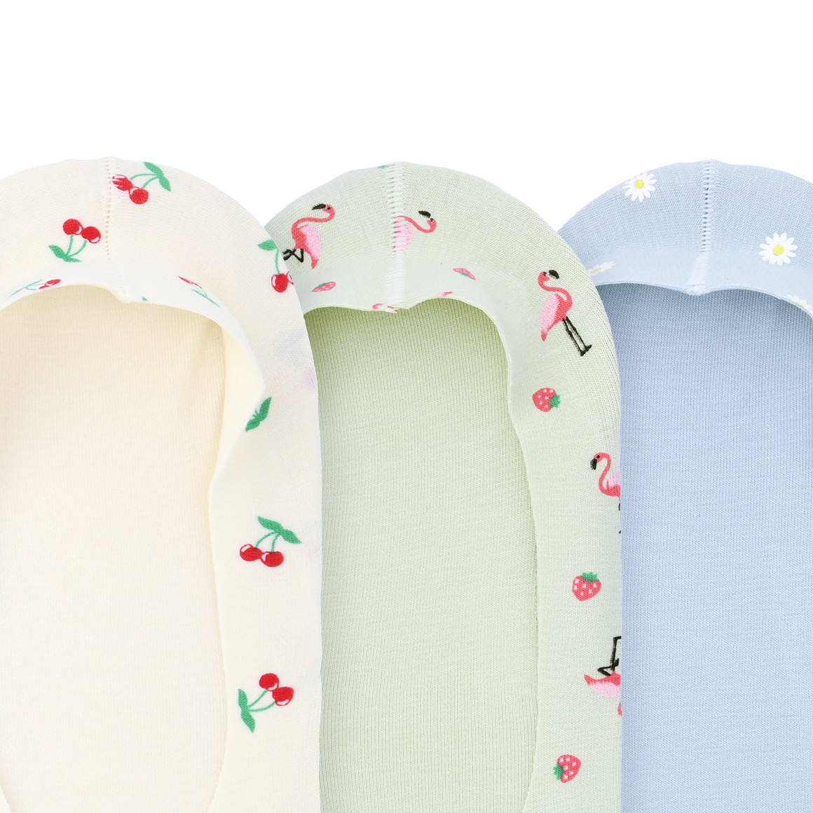 3 Paar Damen Füßlinge mit Allover-Print
