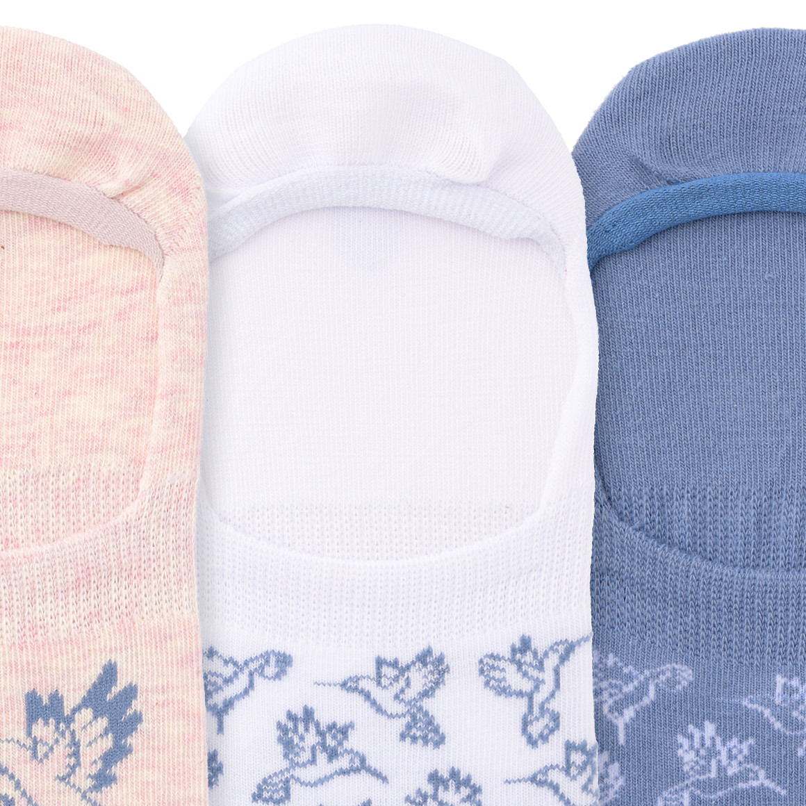 3 Paar Damen Füßlinge mit Bio-Baumwolle