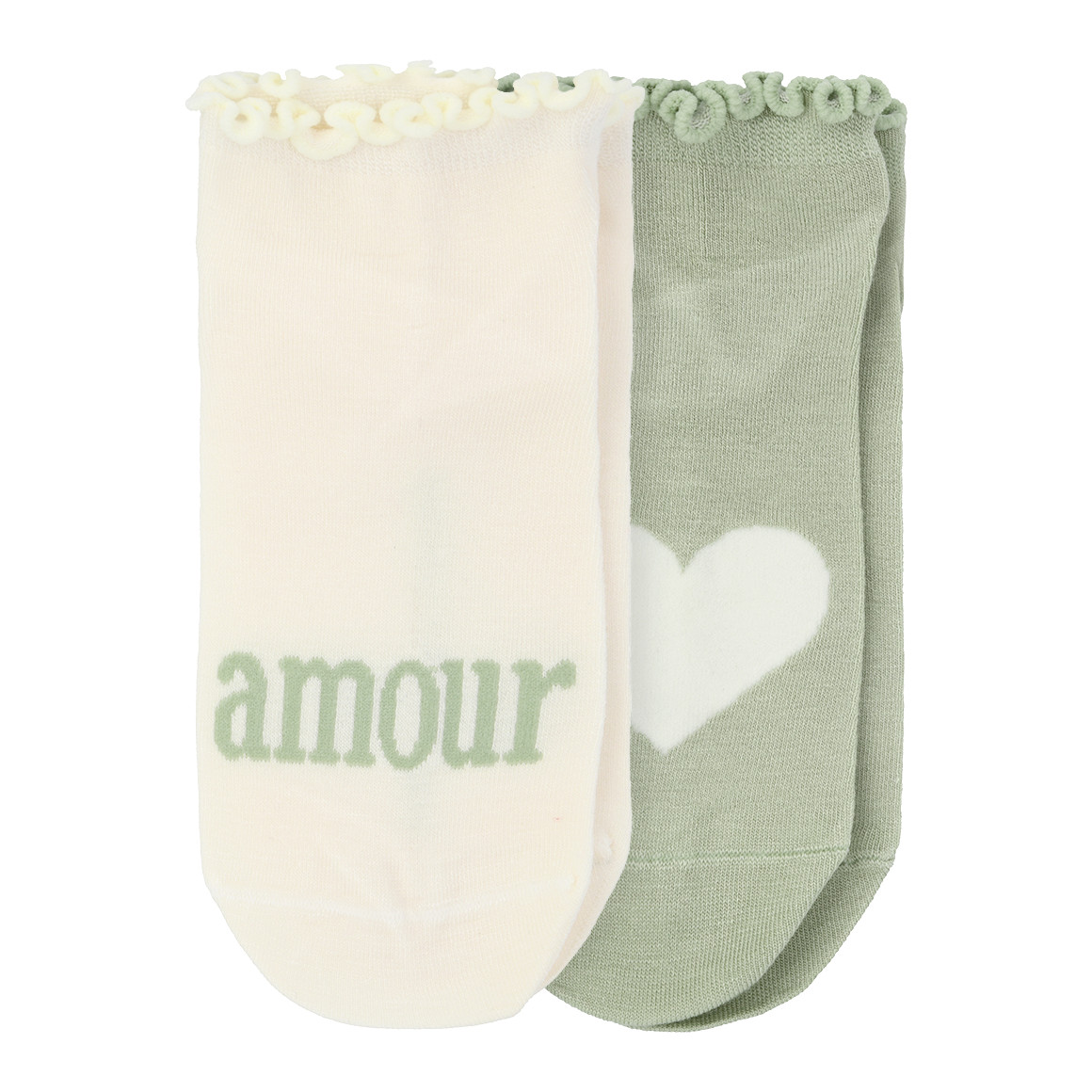 2 Paar Damen Sneaker-Socken im Motiv-Mix