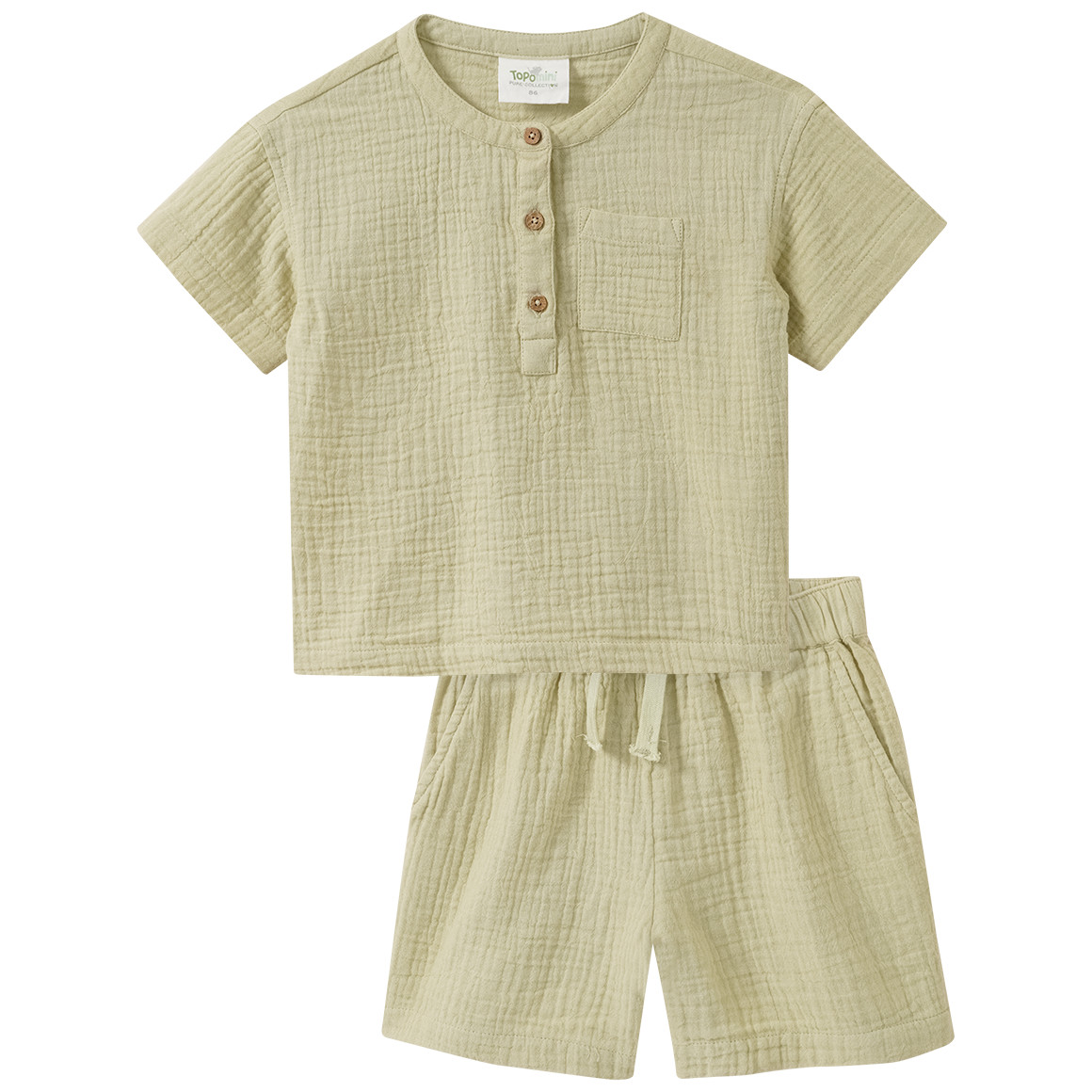 Baby Musselin-Set mit Shirt und Shorts