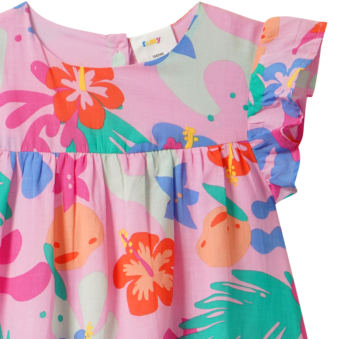 Mädchen Kleid mit Blumen-Allover
