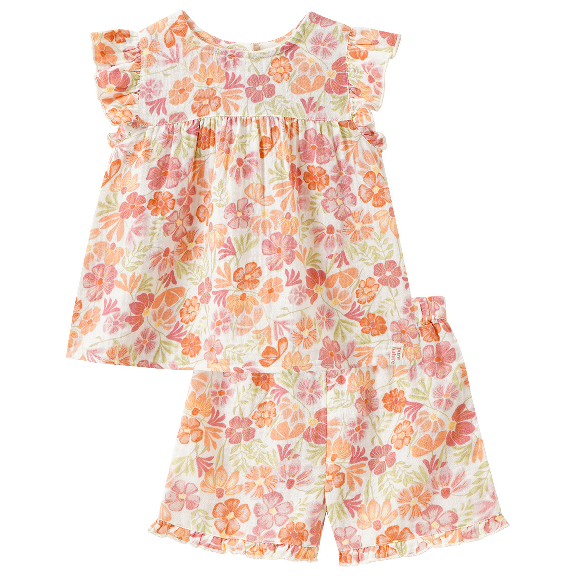 Baby Musselin-Set mit Bluse und Shorts