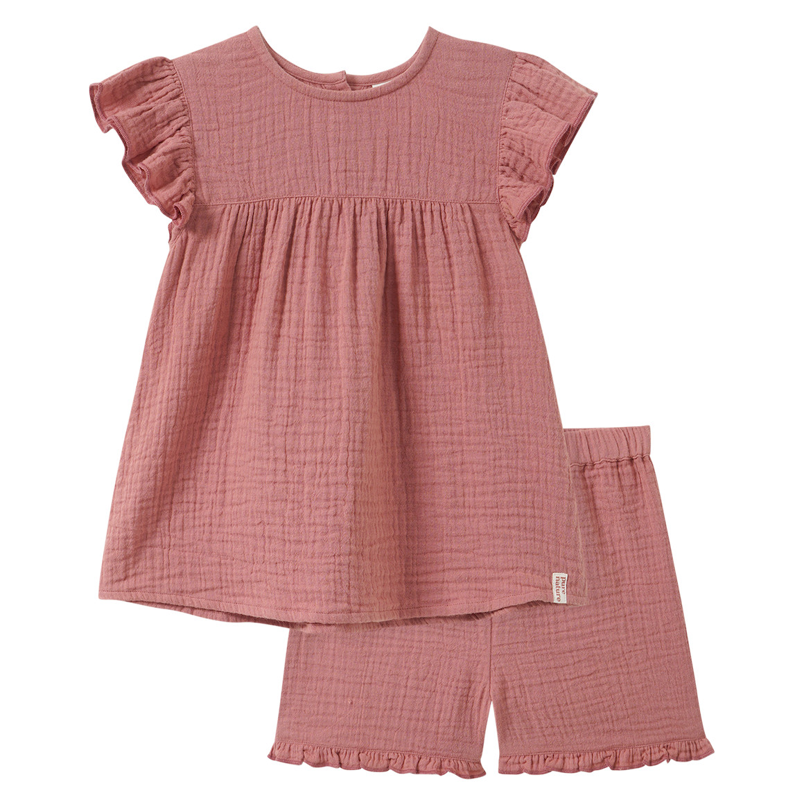 Baby Musselin-Set mit Bluse und Shorts