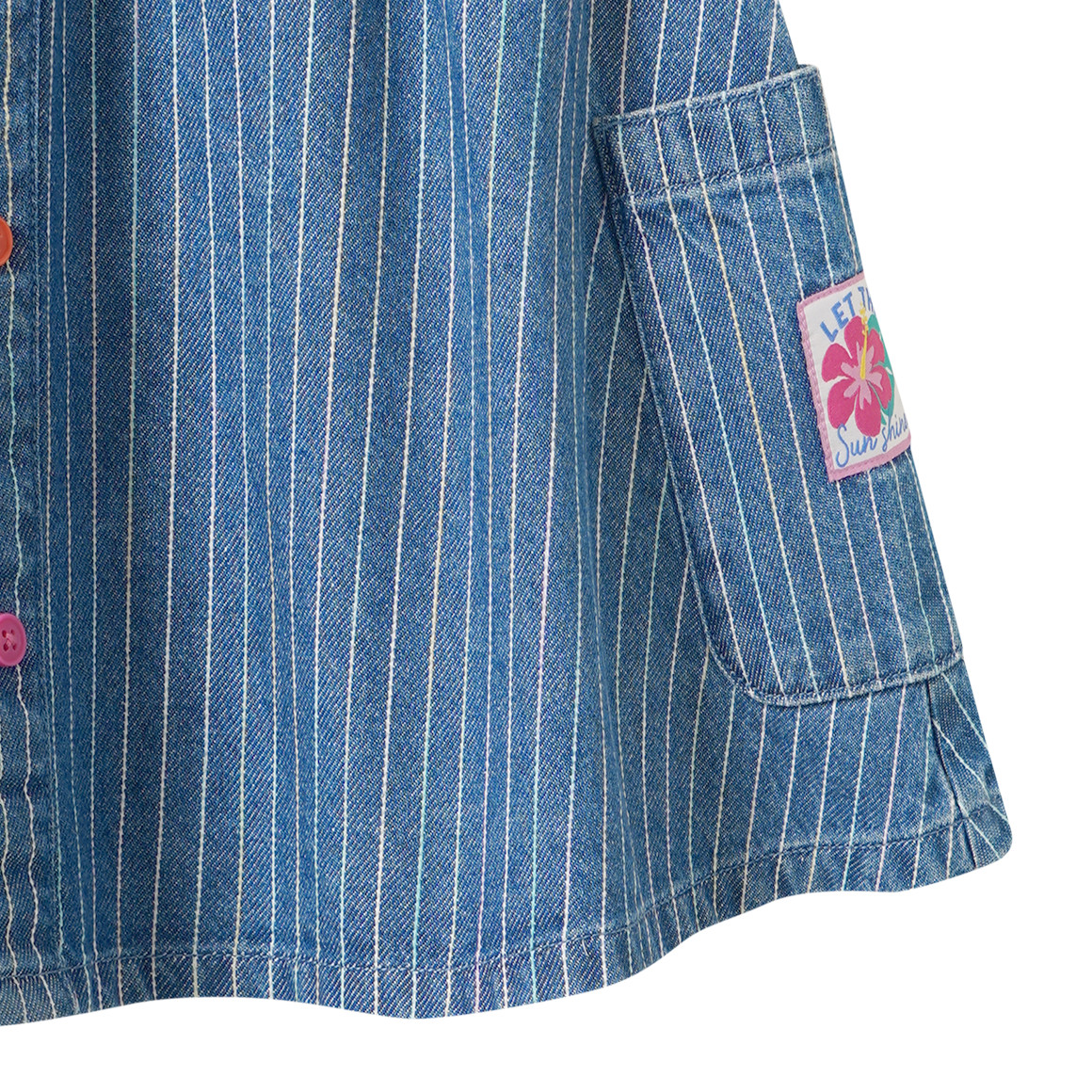 Mädchen Jeansrock mit Streifen