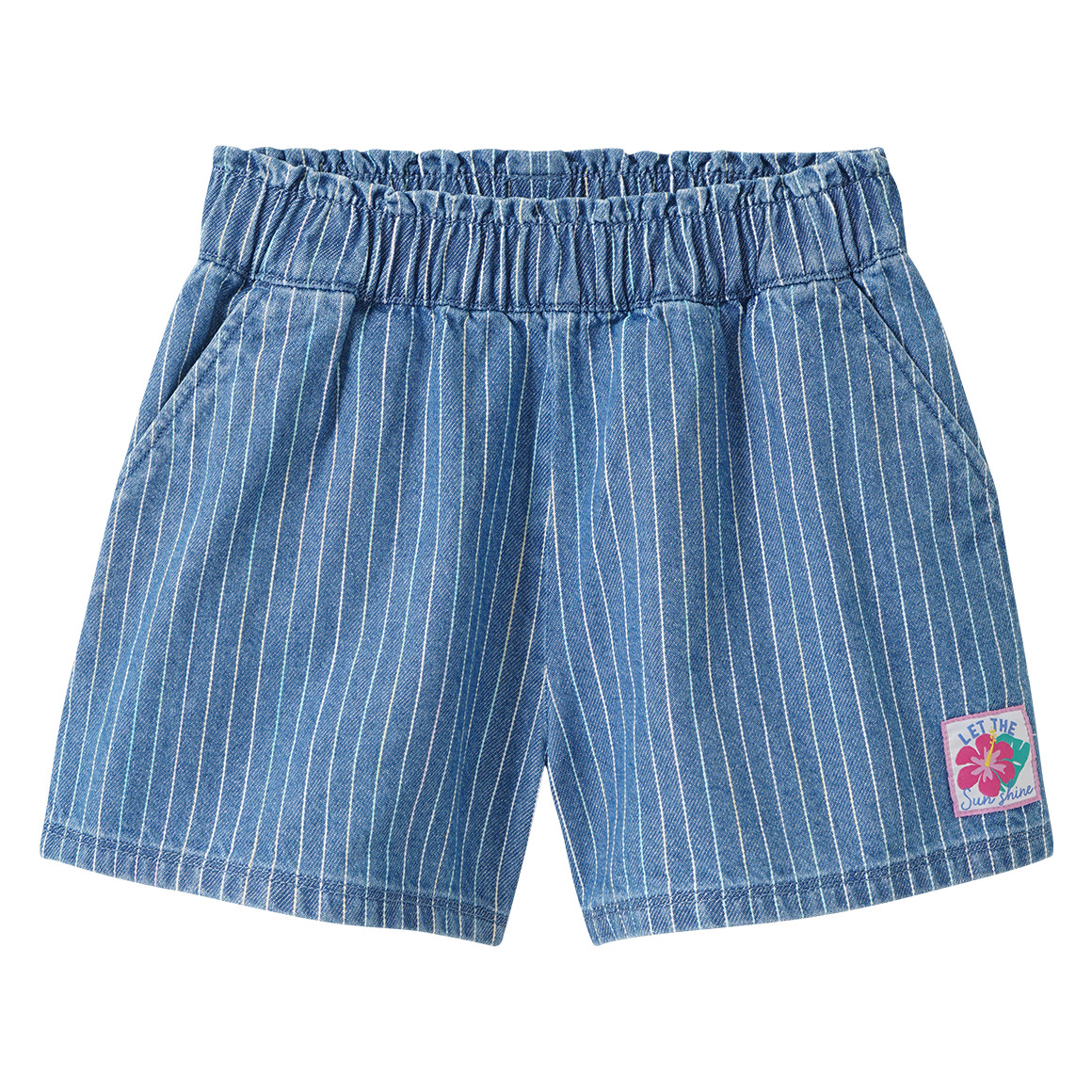 Mädchen Jeansshorts mit Streifen