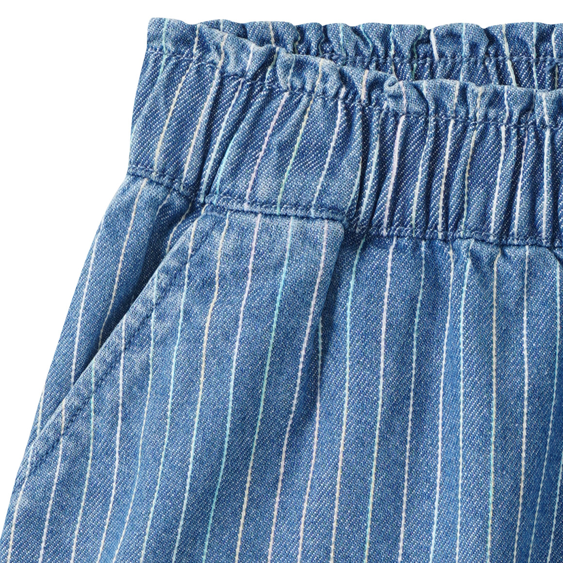 Mädchen Jeansshorts mit Streifen