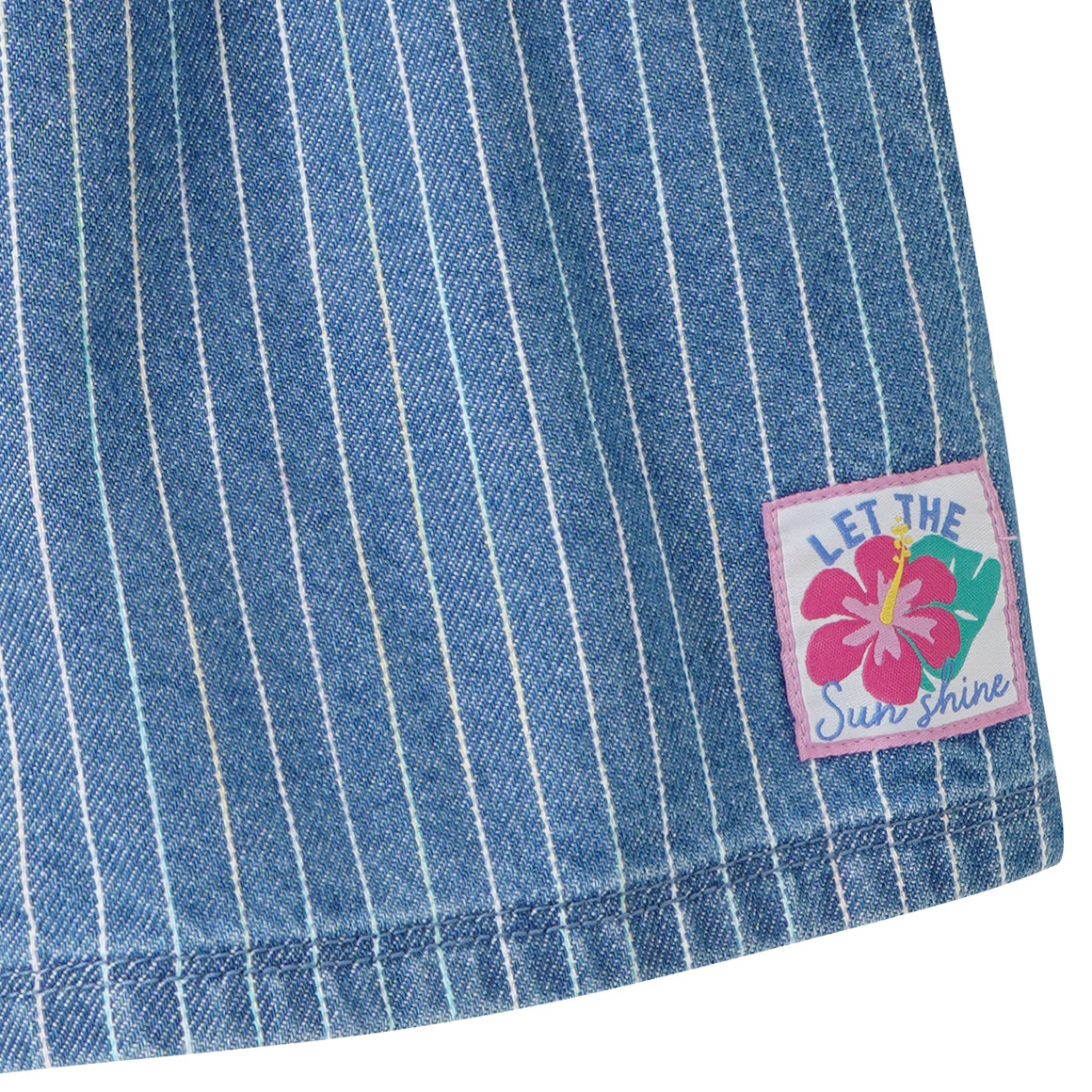 Mädchen Jeansshorts mit Streifen