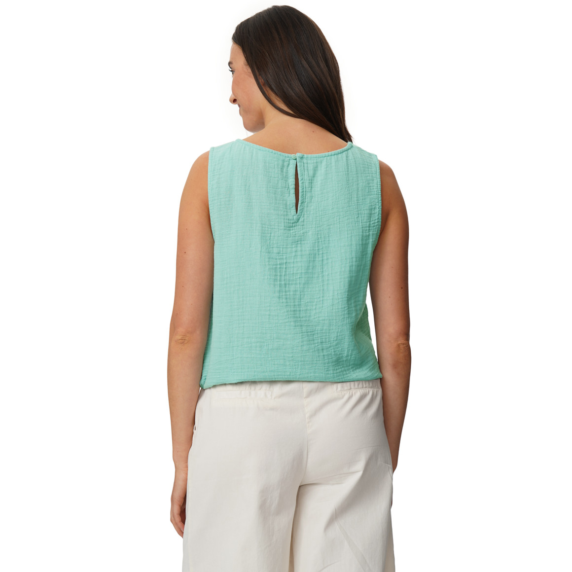 Damen Musselin-Blusentop in Uni