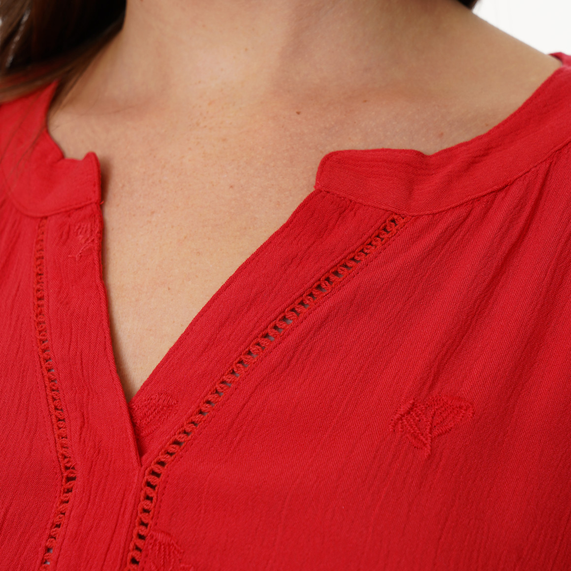 Damen Bluse mit Stickerei