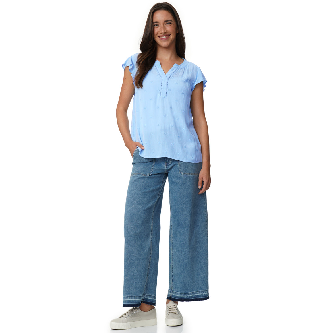 Damen Bluse mit Stickerei