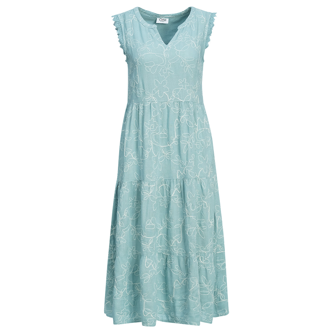 Damen Kleid mit Allover-Stickerei