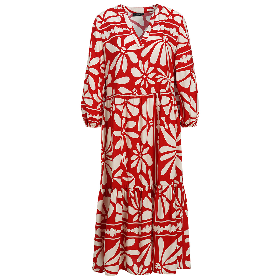 Damen Maxikleid mit Allover-Muster