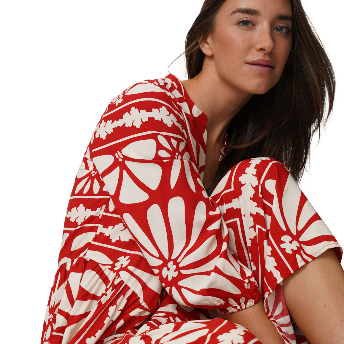 Damen Maxikleid mit Allover-Muster