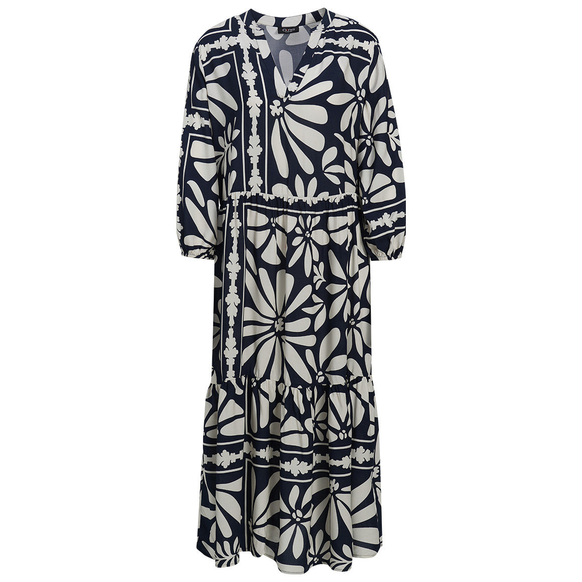 Damen Maxikleid mit Allover-Muster