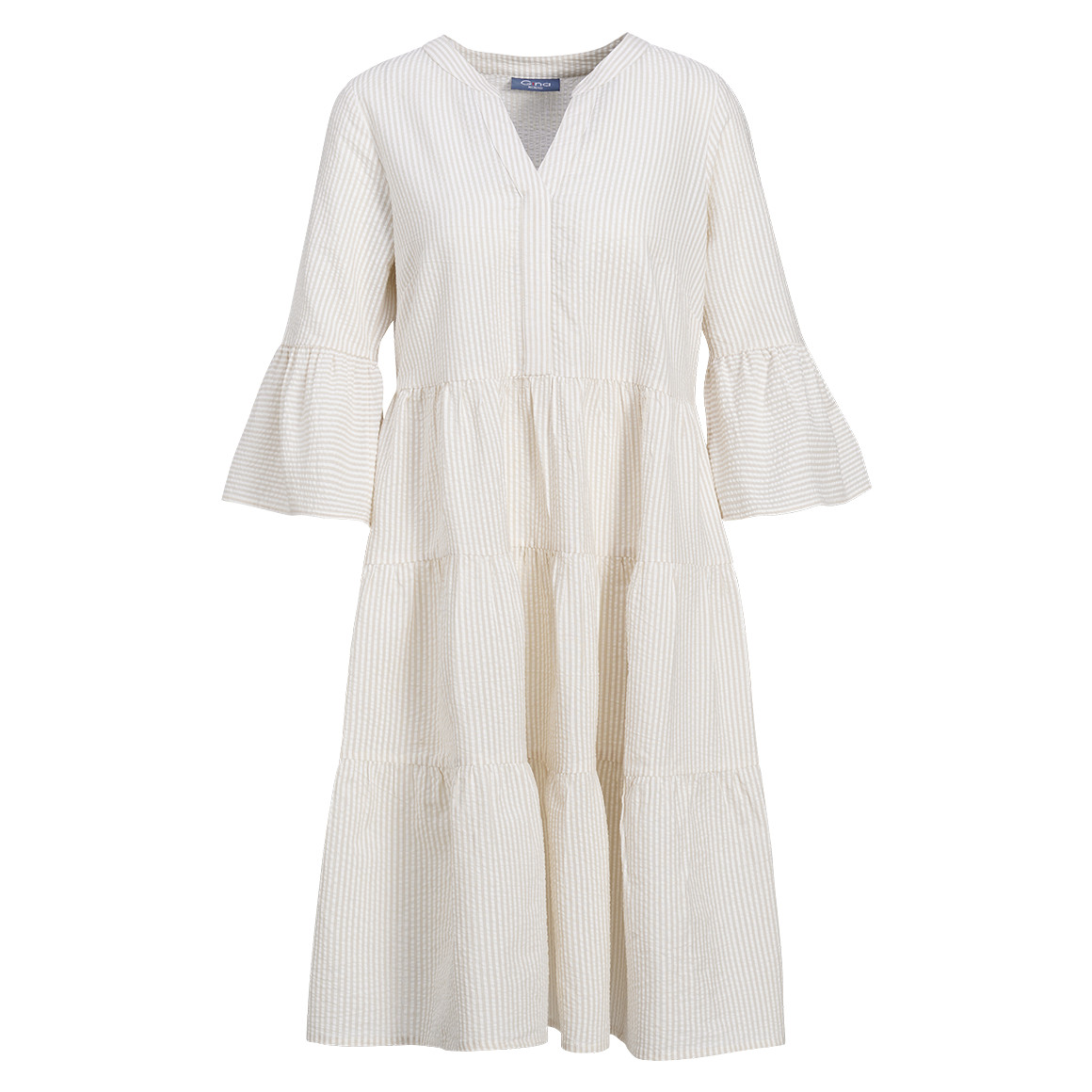 Damen Kleid in Seersucker-Struktur