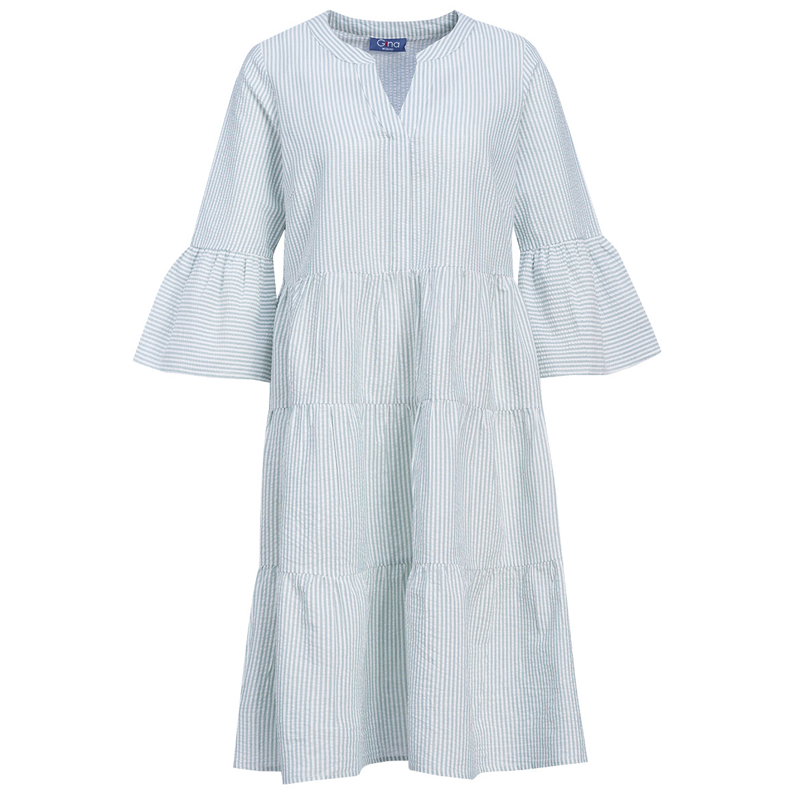 Damen Kleid in Seersucker-Struktur