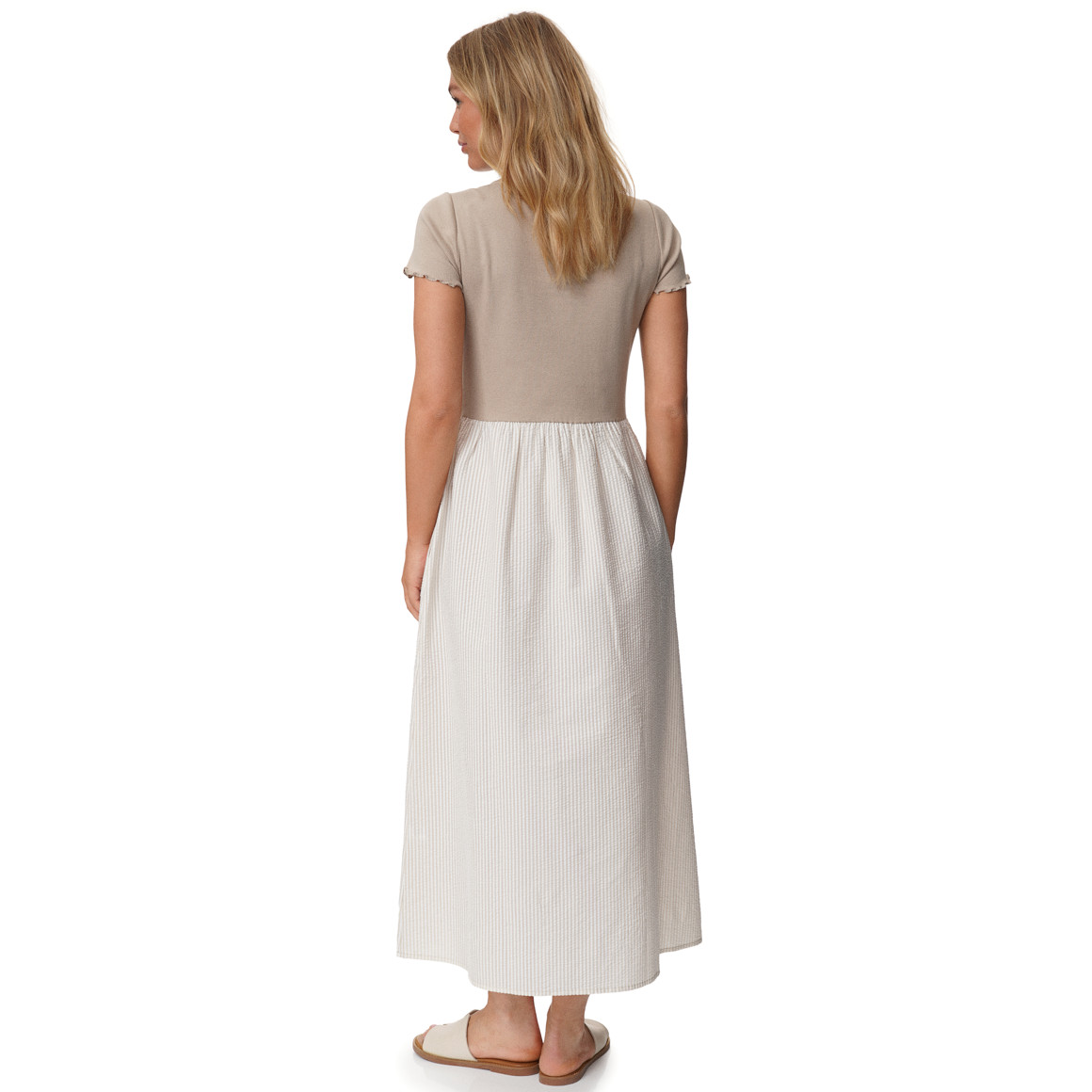 Damen Kleid mit Seersucker-Struktur