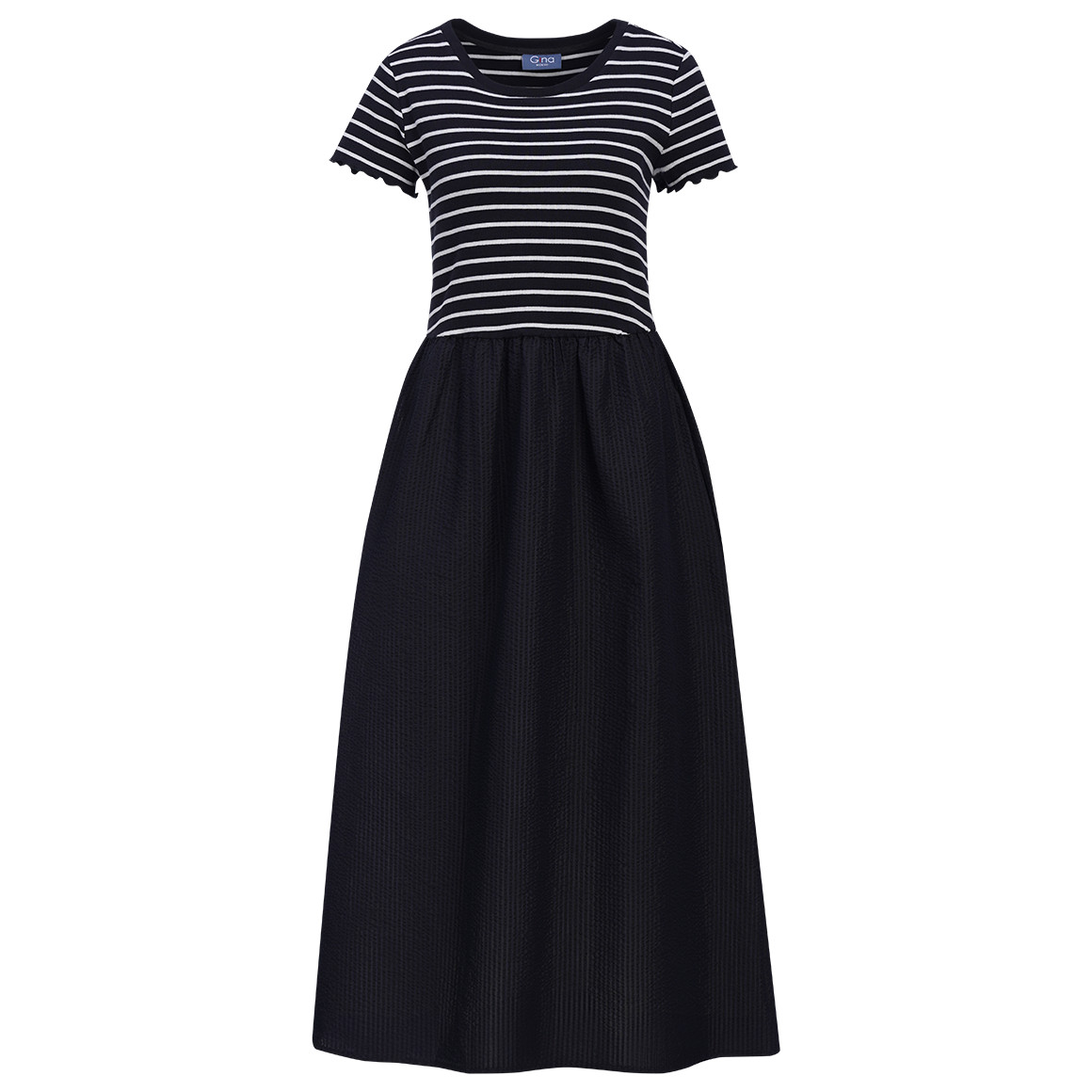 Damen Kleid mit Seersucker-Struktur