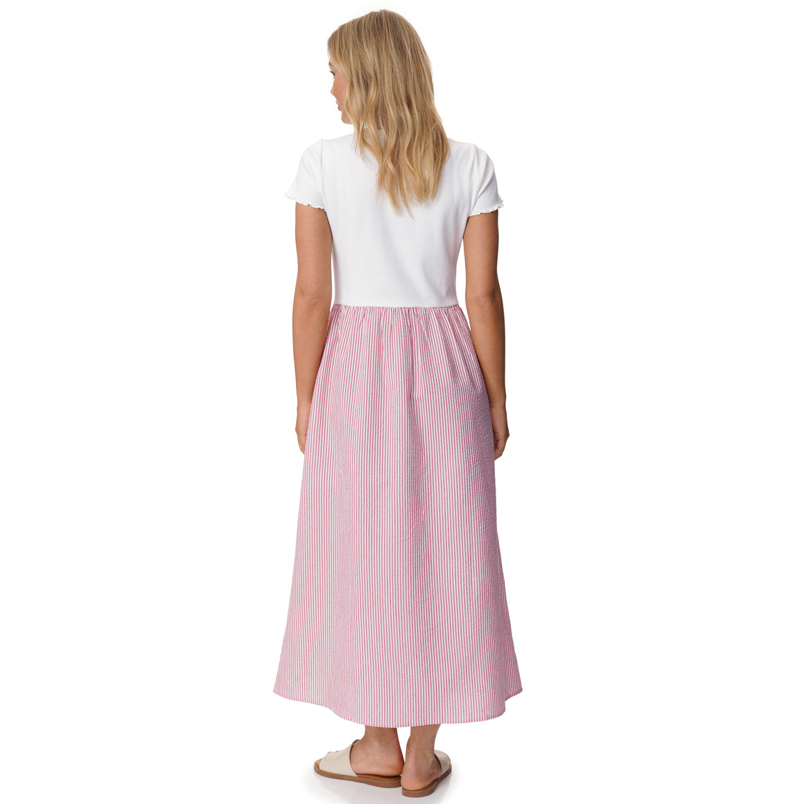 Damen Kleid mit Seersucker-Struktur