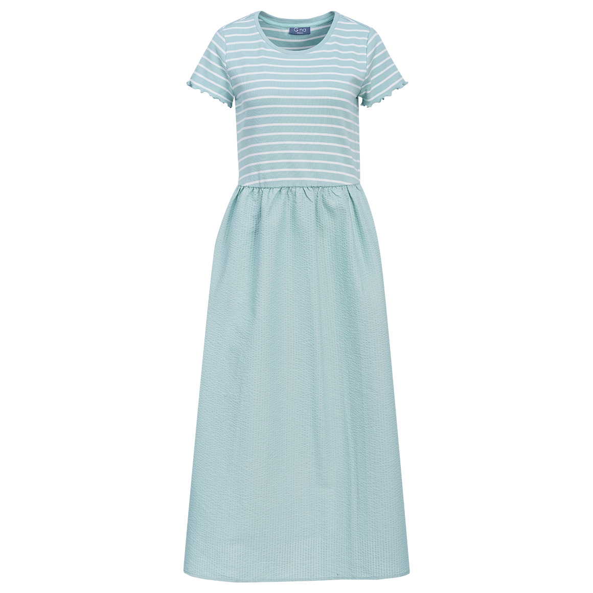 Damen Kleid mit Seersucker-Struktur