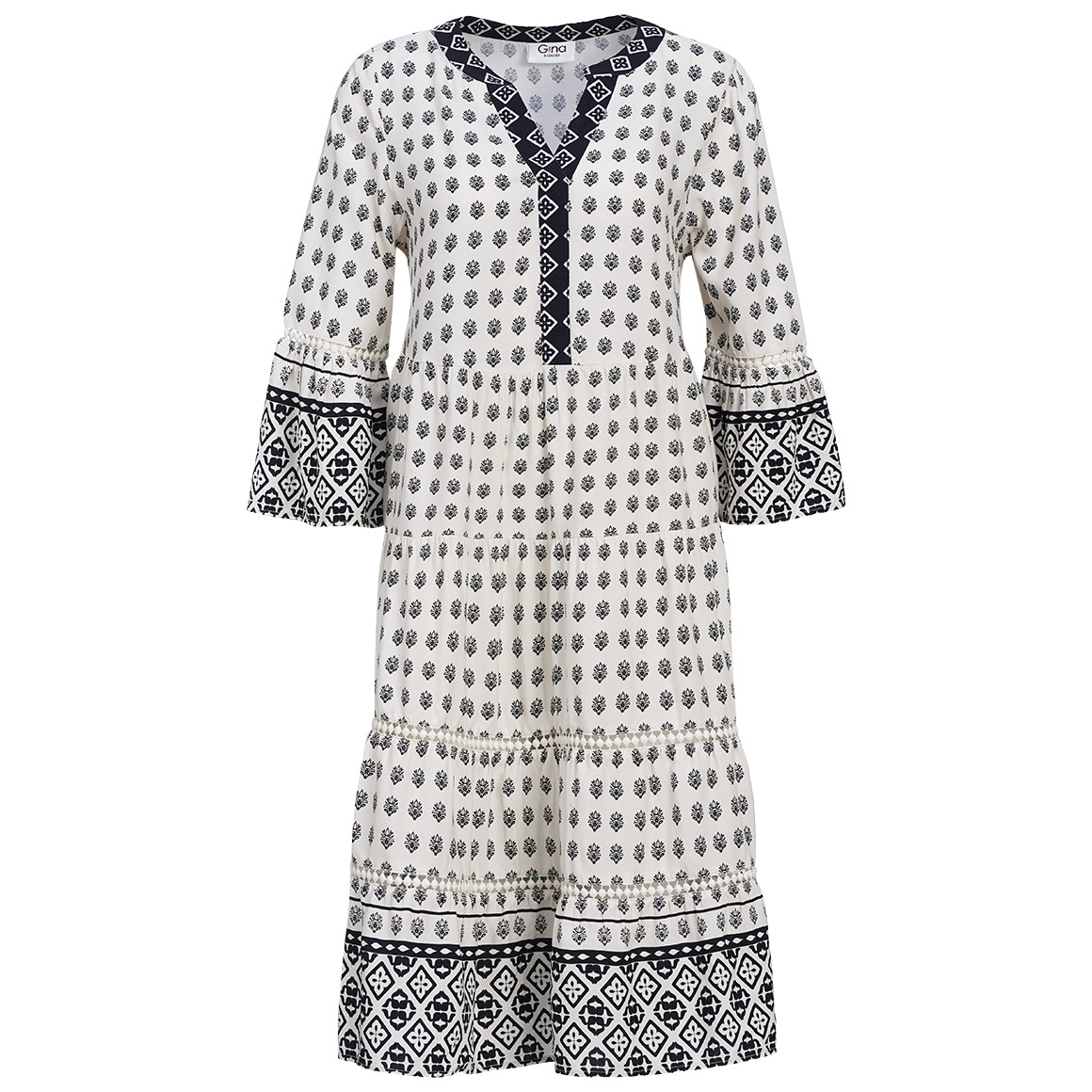 Damen Tunika-Kleid mit Allover-Muster