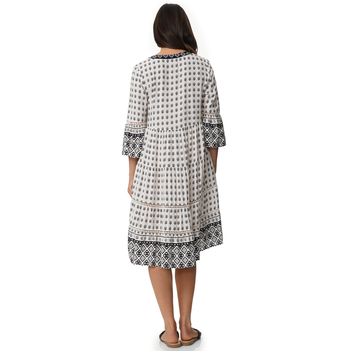 Damen Tunika-Kleid mit Allover-Muster