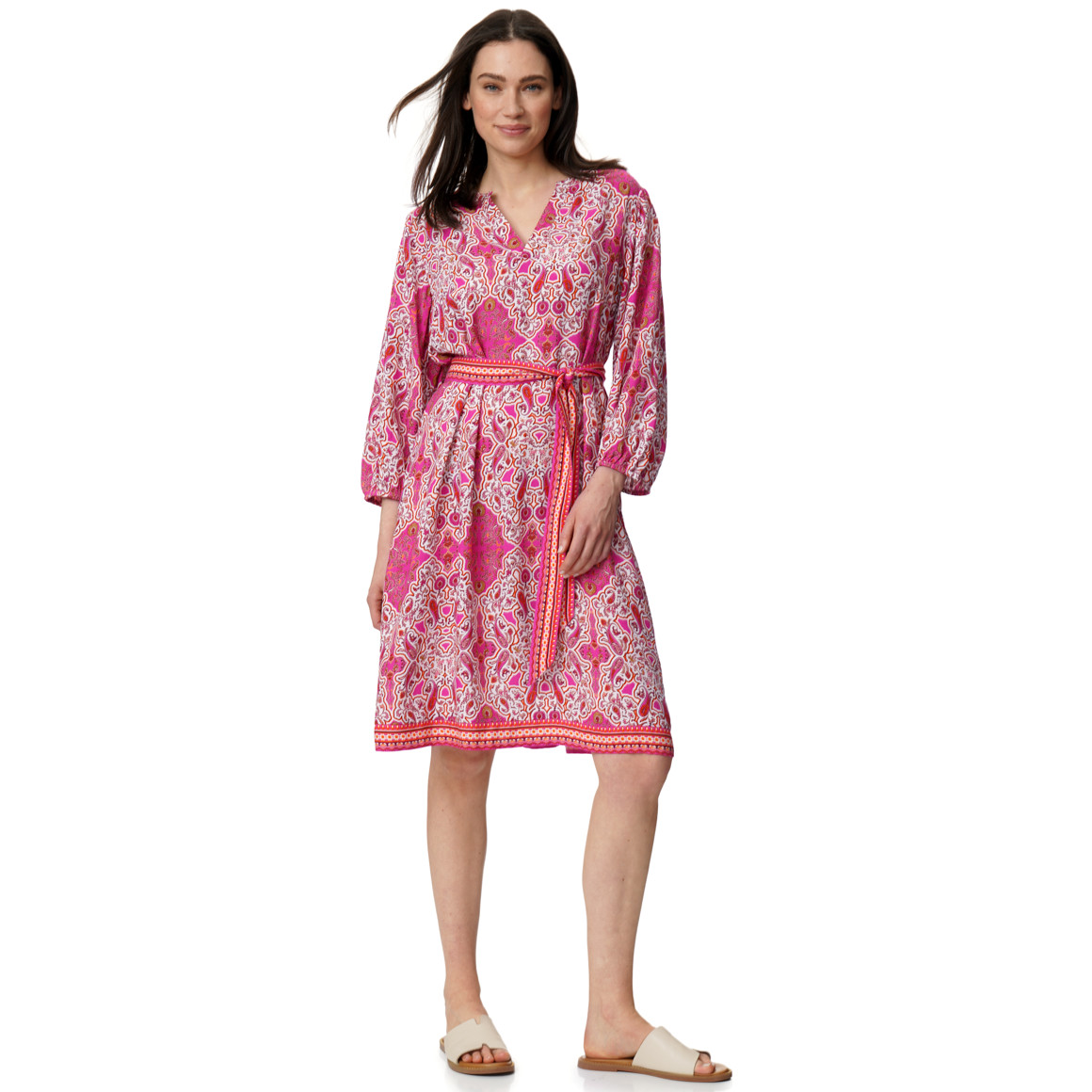 Damen Tunikakleid mit Allover-Muster