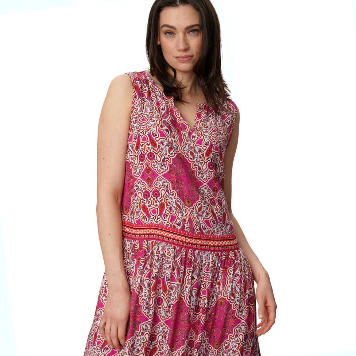 Dames maxi-jurk met all-over patroon