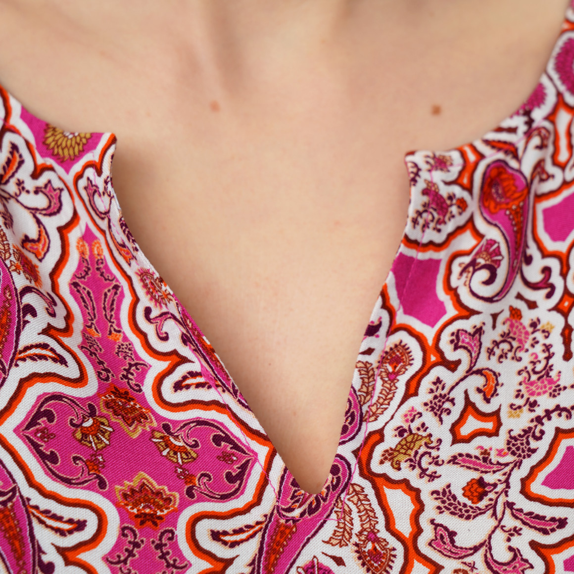 Dames maxi-jurk met all-over patroon