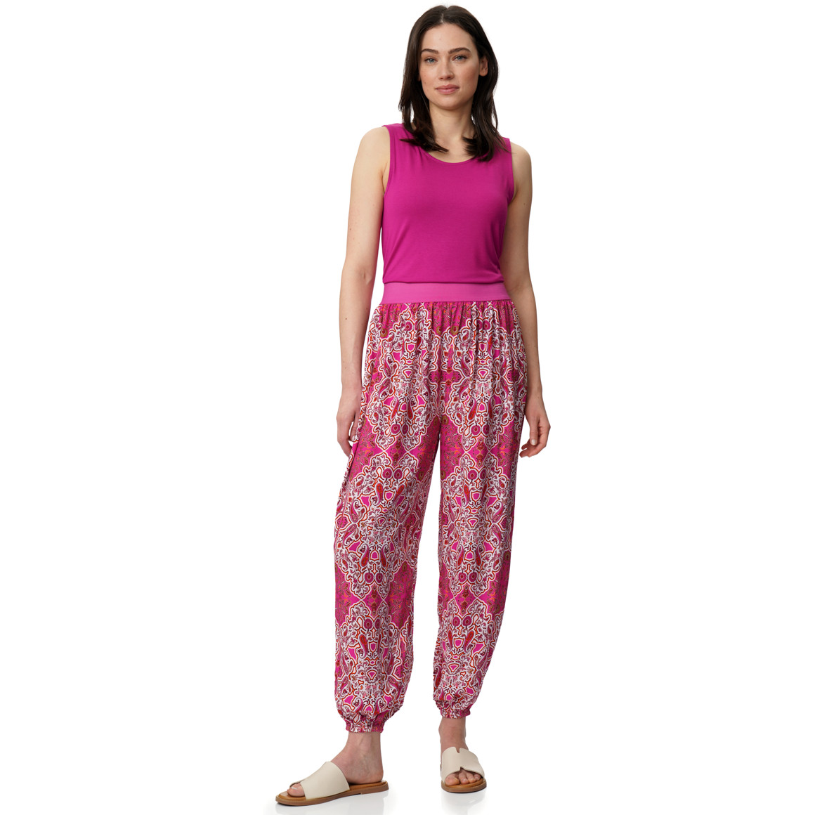 Damen Haremshose mit Allover-Muster