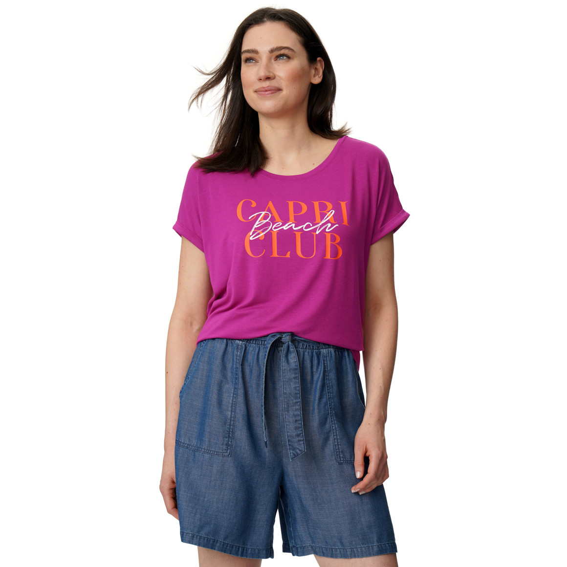 Dames-T-shirt met letteropdruk