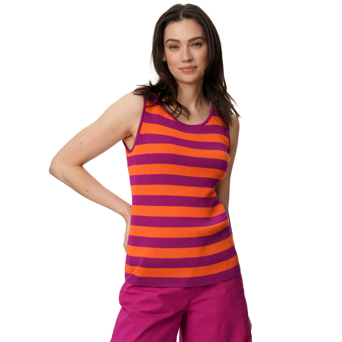 Damen Stricktop mit Streifen