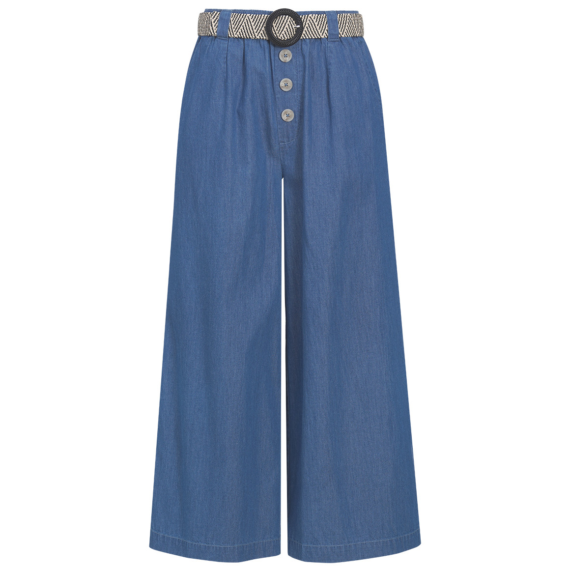 Damen 7/8 Hose mit Gürtel