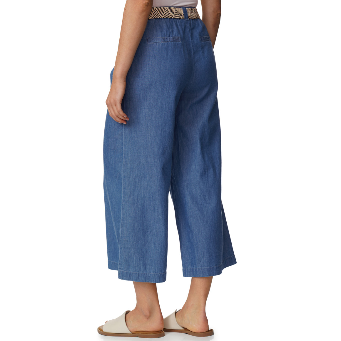 Damen 7/8 Hose mit Gürtel