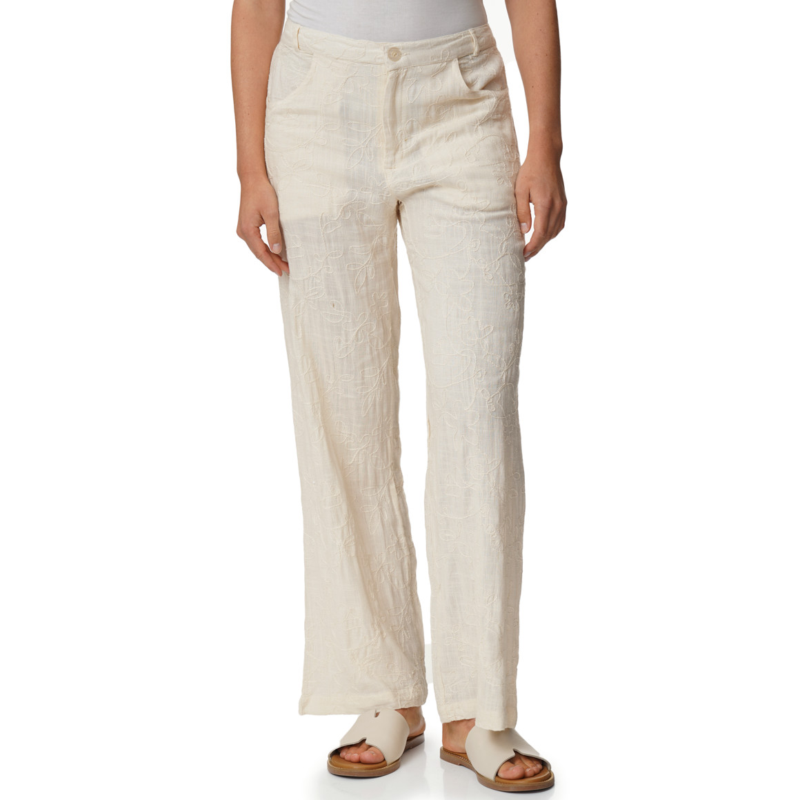 Damen Hose mit Stickerei