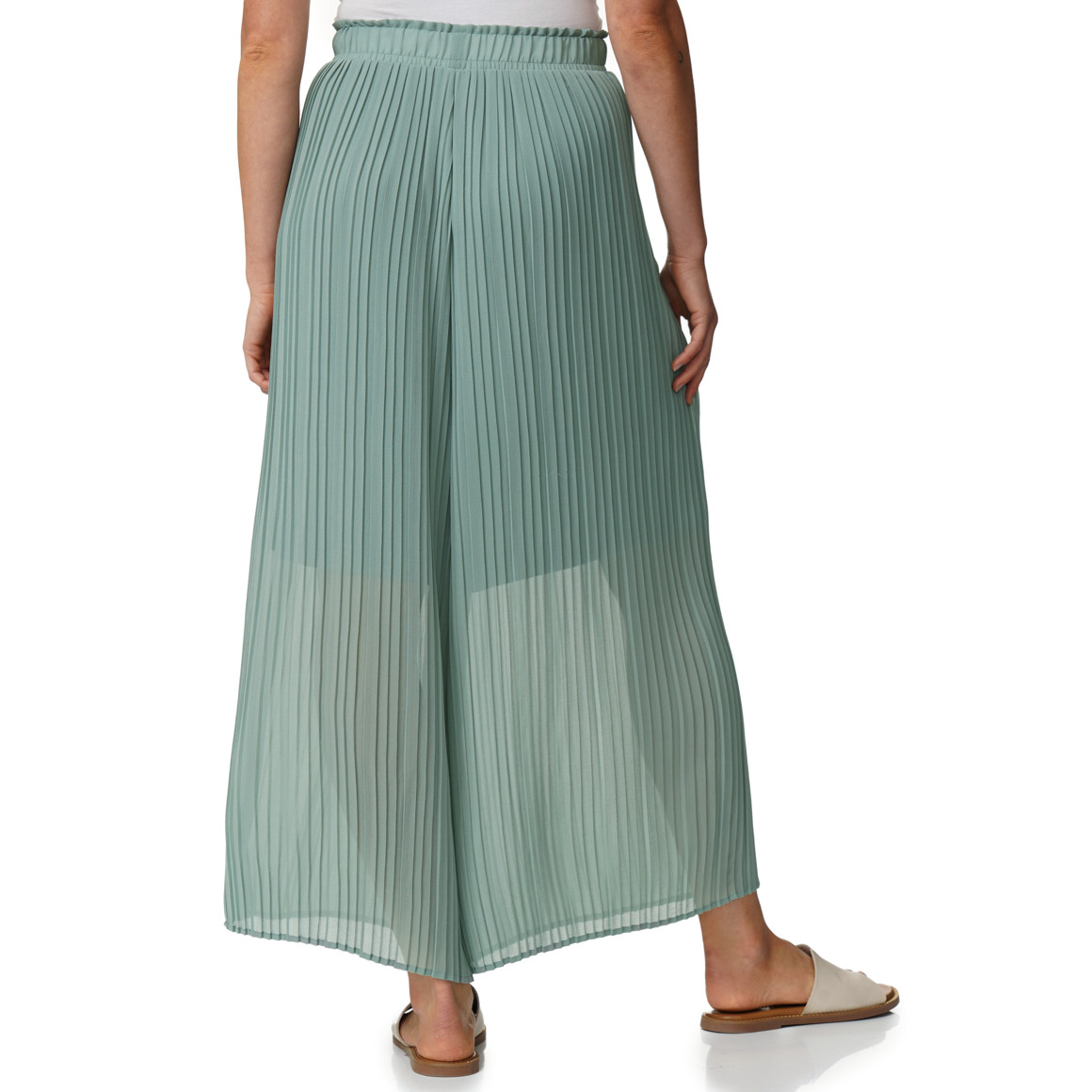 Damen Plissee-Hose mit weitem Bein