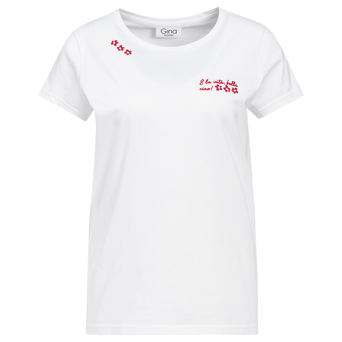Damen T-Shirt mit Stickerei