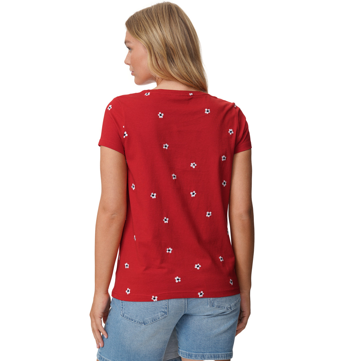 Damen T-Shirt mit Stickerei