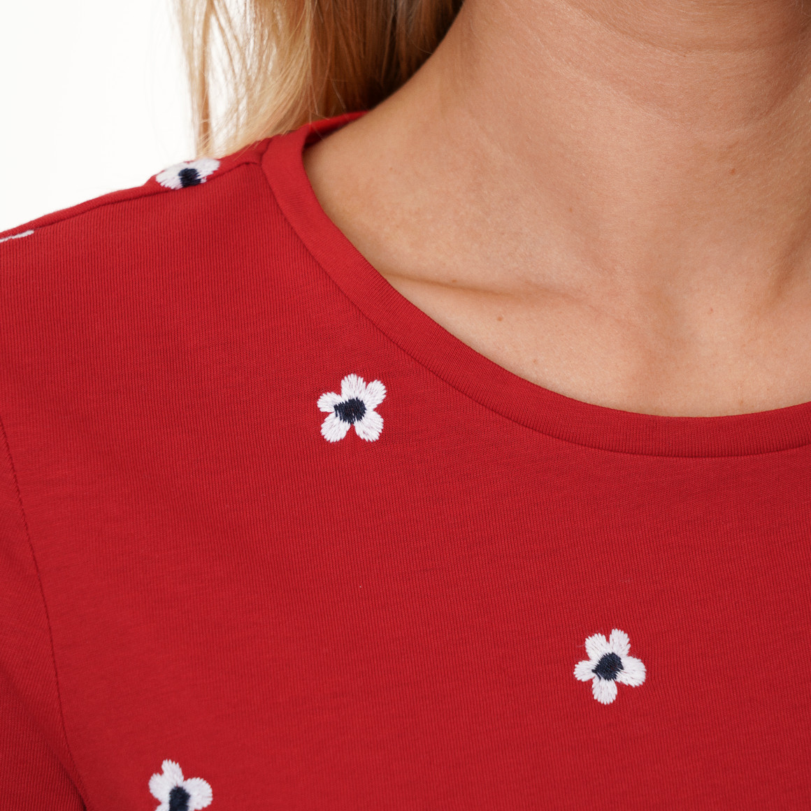 Damen T-Shirt mit Stickerei