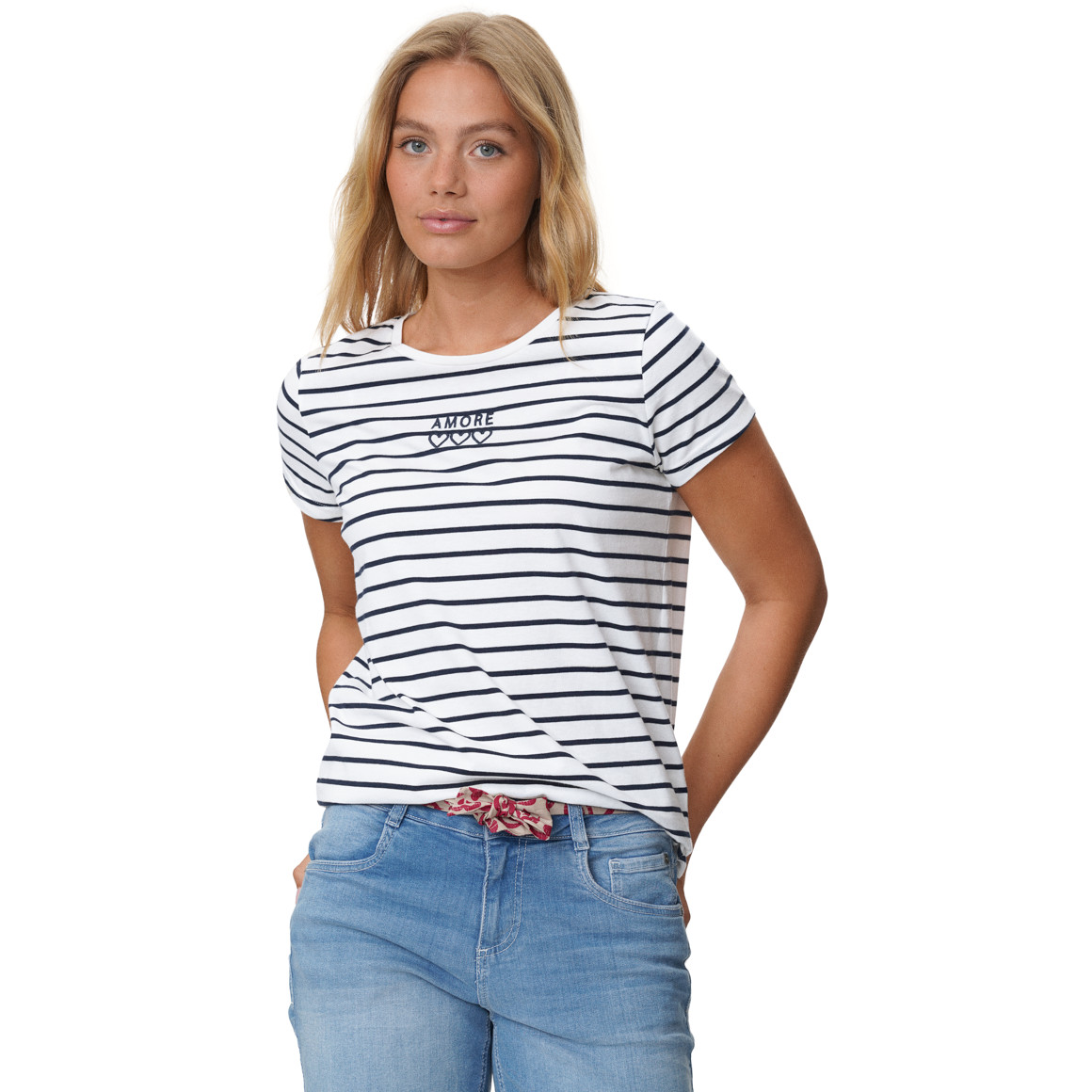 Damen T-Shirt mit Stickerei