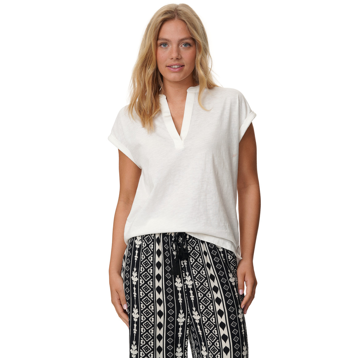 Dames-T-shirt met V-hals